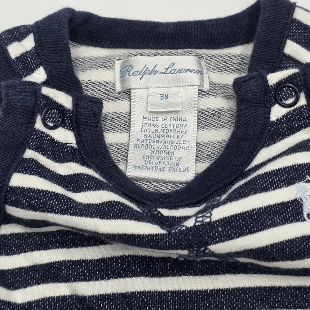 Ralph Lauren baby boy striped outfit size 3 months